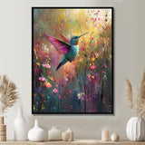 Hummingbird In The Spring Forest - Bird Wall Art Prints