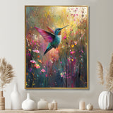 Hummingbird In The Spring Forest - Bird Wall Art Prints