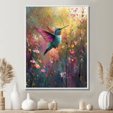 Hummingbird In The Spring Forest - Bird Wall Art Prints