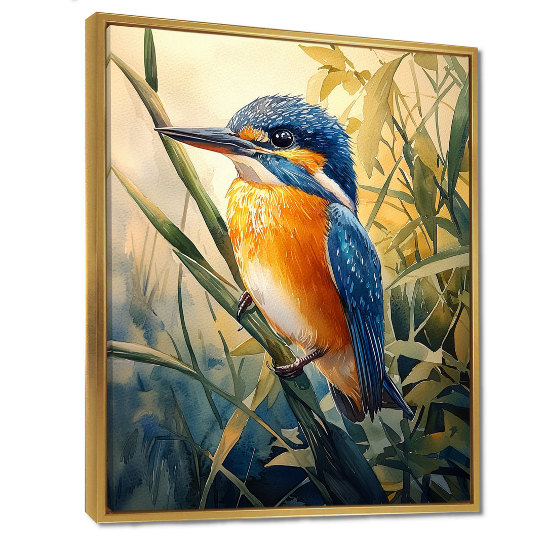 Kingfisher In The Reeds - Bird Bedroom Wall Art