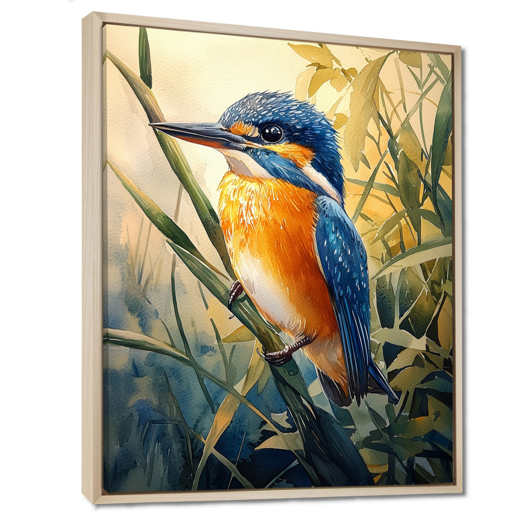 Kingfisher In The Reeds - Bird Bedroom Wall Art