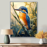 Kingfisher In The Reeds - Bird Bedroom Wall Art
