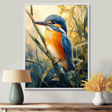 Kingfisher In The Reeds - Bird Bedroom Wall Art
