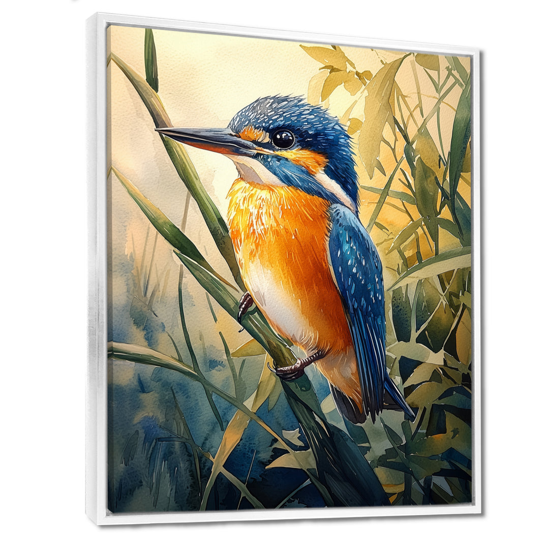Kingfisher In The Reeds - Bird Bedroom Wall Art
