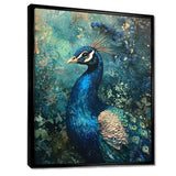 Peacock At The Garden Gate - Blue Bird Wall Art