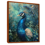 Peacock At The Garden Gate - Blue Bird Wall Art