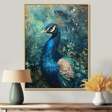Peacock At The Garden Gate - Blue Bird Wall Art