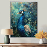Peacock At The Garden Gate - Blue Bird Wall Art