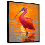 Scarlet Ibis Bird In The Lake - Bird Bedroom Wall Art