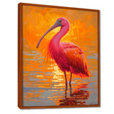 Scarlet Ibis Bird In The Lake - Bird Bedroom Wall Art