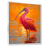 Scarlet Ibis Bird In The Lake - Bird Bedroom Wall Art