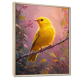 Songbird In The Forest Clearing - Yellow Bird Wall Art