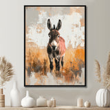 Minimalism Donkey Portrait Guardian Of The Hills - Donkey Wall Decor