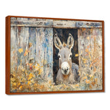 Donkey Floral Portrait At The Barn - Donkey Wall Art Prints