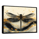 Golden Dragon Fly Flight Of Elegance - Dragonfly Living Room Wall Art