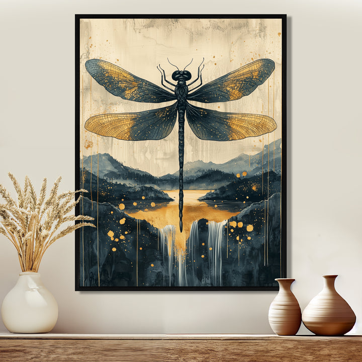 Dragon Whisper Of The Marsh - Dragonfly Canvas Wall Art