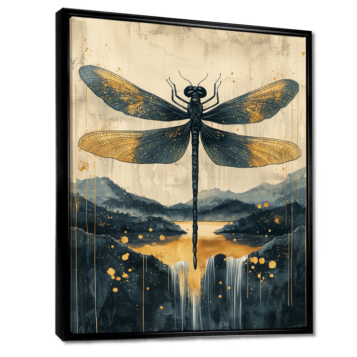 Dragon Whisper Of The Marsh - Dragonfly Canvas Wall Art