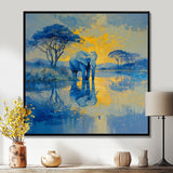 Elephant At The Waters Edge - Elephant Living Room Wall Art