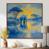 Elephant At The Waters Edge - Elephant Living Room Wall Art