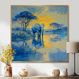 Elephant At The Waters Edge - Elephant Living Room Wall Art