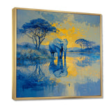 Elephant At The Waters Edge - Elephant Living Room Wall Art
