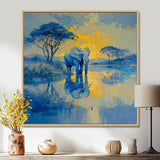 Elephant At The Waters Edge - Elephant Living Room Wall Art