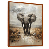 Elephant Majesty In The Grasslands - Elephant Canvas Wall Art