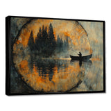 Fishing Tranquility River Landscape I - Boat Fishing Wall Art Canvas Wall Art
