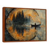 Fishing Tranquility River Landscape I - Boat Fishing Wall Art Canvas Wall Art