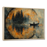 Fishing Tranquility River Landscape I - Boat Fishing Wall Art Canvas Wall Art