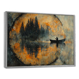 Fishing Tranquility River Landscape I - Boat Fishing Wall Art Canvas Wall Art