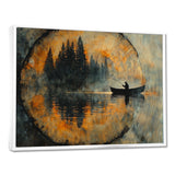Fishing Tranquility River Landscape I - Boat Fishing Wall Art Canvas Wall Art