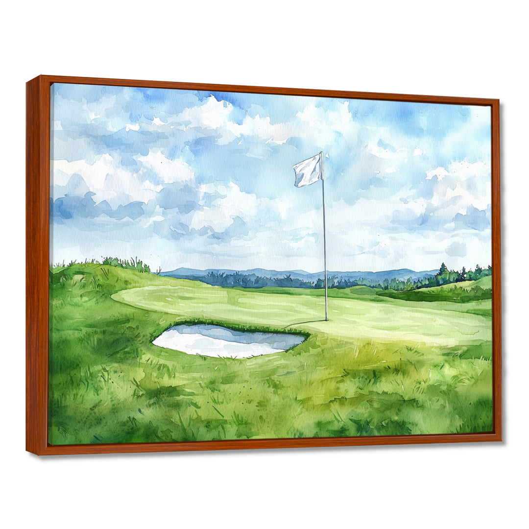 Golf Course Champions Horizon
 I - Golf Canvas Wall Art