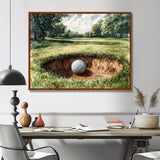 Abstract Golf Ball On The Field - Golf Canvas Wall Art