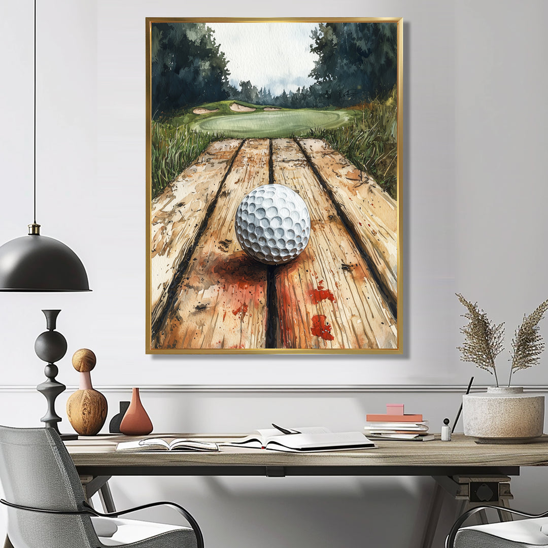 Abstract Golf Ball Swing Of Perfection I - Golf Canvas Wall Art