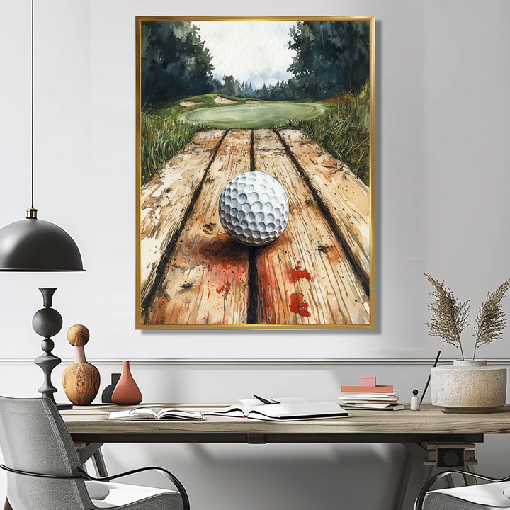 Abstract Golf Ball Swing Of Perfection I - Golf Canvas Wall Art