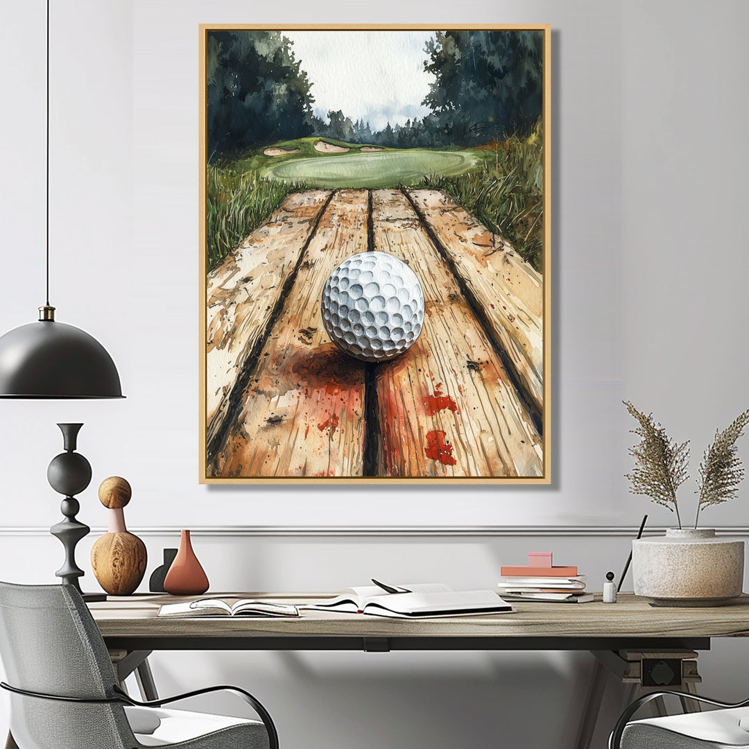 Abstract Golf Ball Swing Of Perfection I - Golf Canvas Wall Art