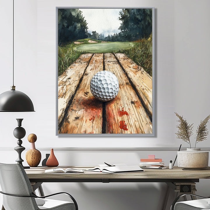 Abstract Golf Ball Swing Of Perfection I - Golf Canvas Wall Art