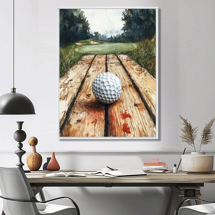 Abstract Golf Ball Swing Of Perfection I - Golf Canvas Wall Art