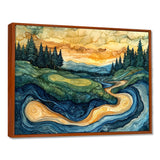 Abstract Golf Course Champions Horizon
 I - Golf Canvas Wall Art