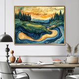 Abstract Golf Course Champions Horizon
 I - Golf Canvas Wall Art