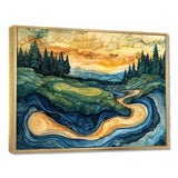 Abstract Golf Course Champions Horizon
 I - Golf Canvas Wall Art
