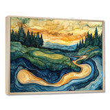Abstract Golf Course Champions Horizon
 I - Golf Canvas Wall Art