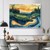 Abstract Golf Course Champions Horizon
 I - Golf Canvas Wall Art