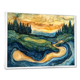 Abstract Golf Course Champions Horizon
 I - Golf Canvas Wall Art
