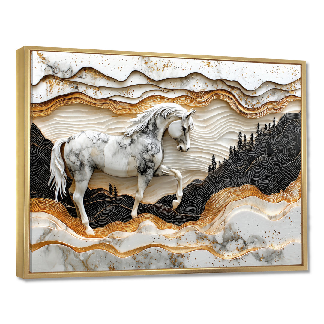 Abstract Gallop Horse Into The Forest - Horse Wall Art Prints