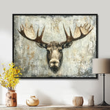 Abstract Antlers Of Moose Head - Brown Moose Wall Art