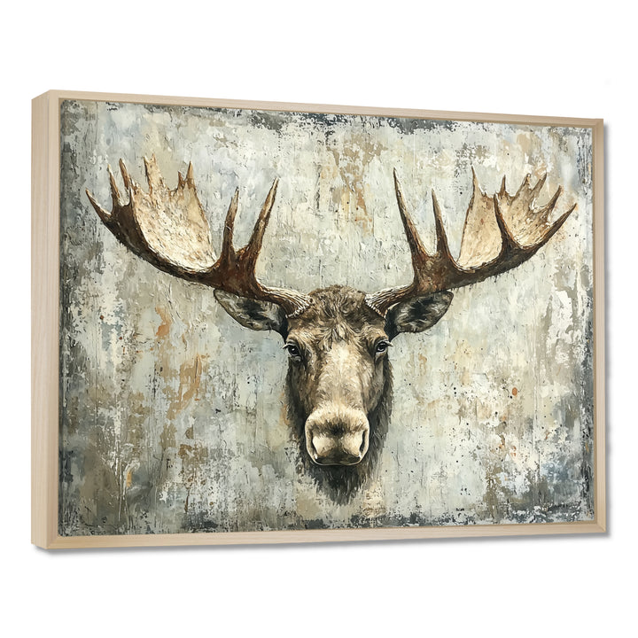 Abstract Antlers Of Moose Head - Brown Moose Wall Art