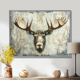 Abstract Antlers Of Moose Head - Brown Moose Wall Art