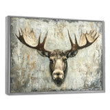 Abstract Antlers Of Moose Head - Brown Moose Wall Art
